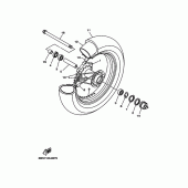 Схема вузла: Переднє колесо Yamaha XVS650 V-Star Classic