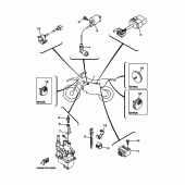 Схема вузла: Електроустаткування 1 Yamaha TTR90 TT-R90