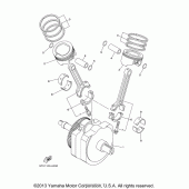 Схема узла: Коленчатый вал и Поршень Yamaha XV1700 Road Star Midnight