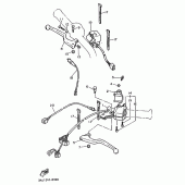 Схема узла: Пульт управления рулевой и Рычаг Yamaha XT600 XT600