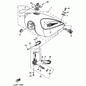 Схема узла: Топливный бак Yamaha XV750 Virago