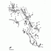 Схема узла: Передний тормозной цилиндр Yamaha YZF1000R Thunderace