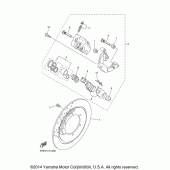Схема вузла: Переднє гальмо Yamaha XVS650 V-Star Custom