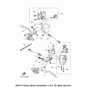 Схема вузла: Пульт управління рульовий та Важель Yamaha XT250 XT250