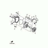 Схема вузла: Водяний насос Yamaha TDM850