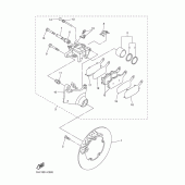 Схема вузла: Задній гальмівний супорт Yamaha FZ6 FZ6 FAZER (ABS)