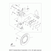Схема вузла: Задній гальмівний супорт Yamaha FZ6 FZ6R