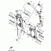 Схема вузла: Радіатор та Патрубок системи охолодження Yamaha YZ250 YZ250