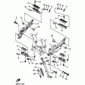 Схема вузла: Підніжки та підставка Yamaha XJ400 Diversion (S-TYPE)