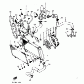 Схема узла: Радиатор и Патрубок системы охлаждения Yamaha XTZ660 Tenere