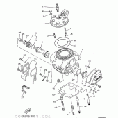 Схема узла: Головка цилиндра Yamaha YZ250 YZ250