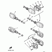 Схема узла: Поворотники Yamaha XT350 XT350