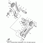 Схема узла: Распредвал и Цепь ГРМ Yamaha XVS650 V-Star Classic