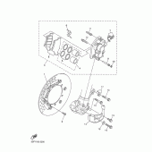 Схема вузла: Переднє гальмо Yamaha YZ450F YZ450F