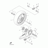 Схема узла: Заднее колесо Yamaha YZF-R6/ YZF600 R6