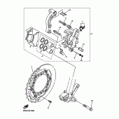 Схема вузла: Переднє гальмо Yamaha YZ250 YZ250