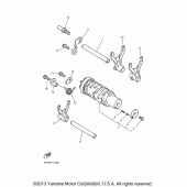 Схема узла: Копирный вал и Вилки Yamaha YZF600R Thundercat