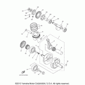 Схема узла: Коленчатый вал и Поршень Yamaha XT250 XT250
