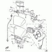 Схема вузла: Капот - метр Yamaha WR400F