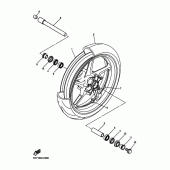 Схема вузла: Переднє колесо Yamaha YZF-R1 R1