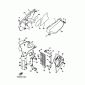 Схема вузла: Бічна кришка Yamaha DT125 DT125R