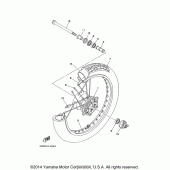Схема узла: Переднее колесо Yamaha XV250 V-Star