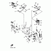 Схема узла: Подножки и Подставка Yamaha XTZ660 Tenere