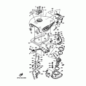 Схема вузла: Паливний бак Yamaha XV1700 Road Star Warrior