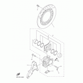 Схема вузла: Задній гальмівний супорт Yamaha XJR1300