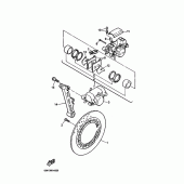 Схема узла: Задний тормозной суппорт Yamaha BT1100 Bulldog