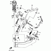 Схема вузла: Задній гальмівний циліндр Yamaha XT600 XT600