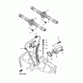 Схема вузла: Розподільний вал та Ланцюг ГРМ Yamaha XJR1300