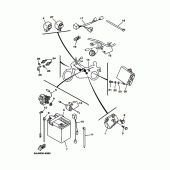 Схема вузла: Електроустаткування 1 Yamaha XV125 Virago