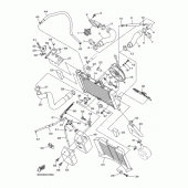 Схема вузла: Радіатор та Патрубок системи охолодження Yamaha XJ6 Diversion (S-TYPE)