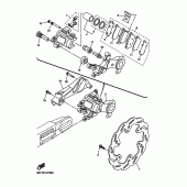 Схема вузла: Задній гальмівний супорт Yamaha WR250 WR250R