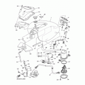 Схема узла: Топливный бак Yamaha XVS400 Drag Star