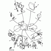 Схема узла: Электрооборудование 2 Yamaha XVZ1300 Royal Star