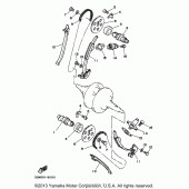 Схема вузла: Розподільний вал та Ланцюг ГРМ Yamaha XV250 Virago