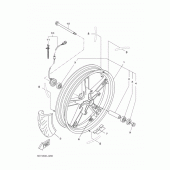 Схема узла: Переднее колесо Yamaha YZF-R125