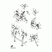 Схема узла: Подножки и Подставка Yamaha FZ6 FZ6 FAZER
