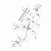 Схема узла: Выхлопная система Yamaha XP500 T-MAX