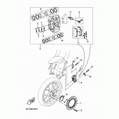 Схема вузла: Переднє гальмо Yamaha YZF-R125