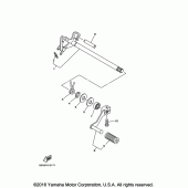 Схема вузла: Вал перемикання Yamaha TW200