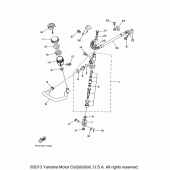 Схема узла: Задний тормозной цилиндр Yamaha TT-R250 TT-R250