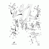 Схема узла: Подножки и Подставка Yamaha MT03 MT-03