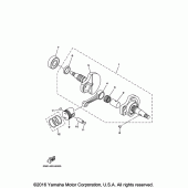 Схема вузла: Колінчастий вал та Поршень Yamaha TTR110 TT-R110