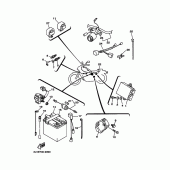 Схема узла: Электрооборудование 1 Yamaha XV250 Virago