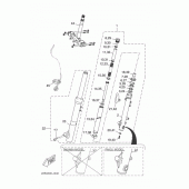 Схема узла: Вилка передней оси Yamaha WR125 WR125X