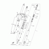 Схема вузла: Вилка передньої осі Yamaha TDM900