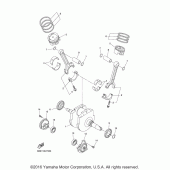 Схема вузла: Колінчастий вал і поршень Yamaha XVS1300 V-Star Tourer